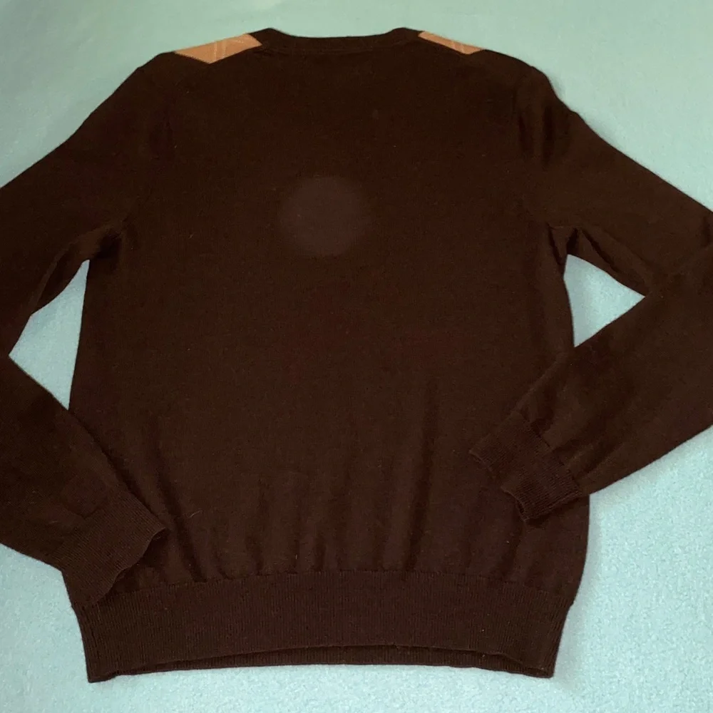 BANANA REPUBLIC marino wool argyle v-neck long sleeve pullover sweater size S